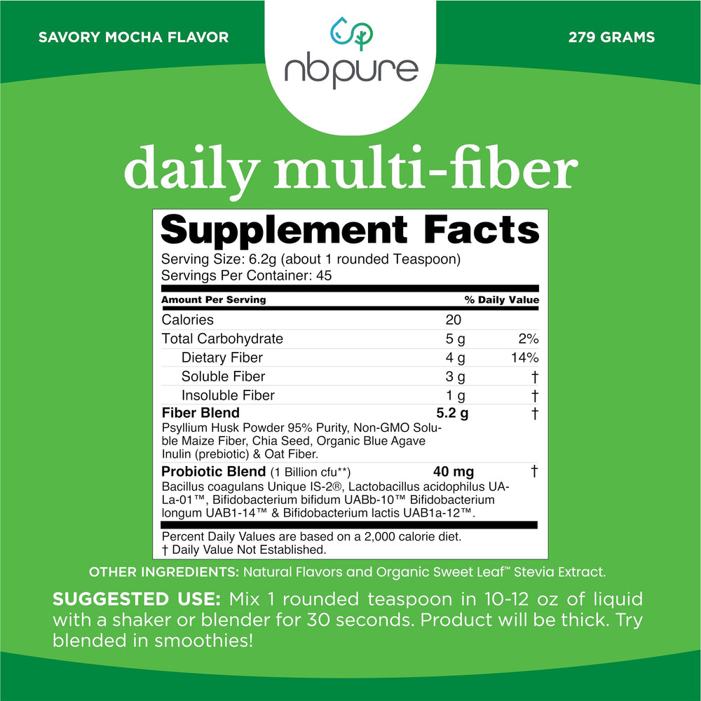 Serving suggestion for nbpure Daily Fiber Powder