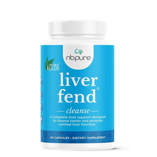 Front view of nbpure Liver Fend bottle – liver detox and cleanse supplement with milk thistle