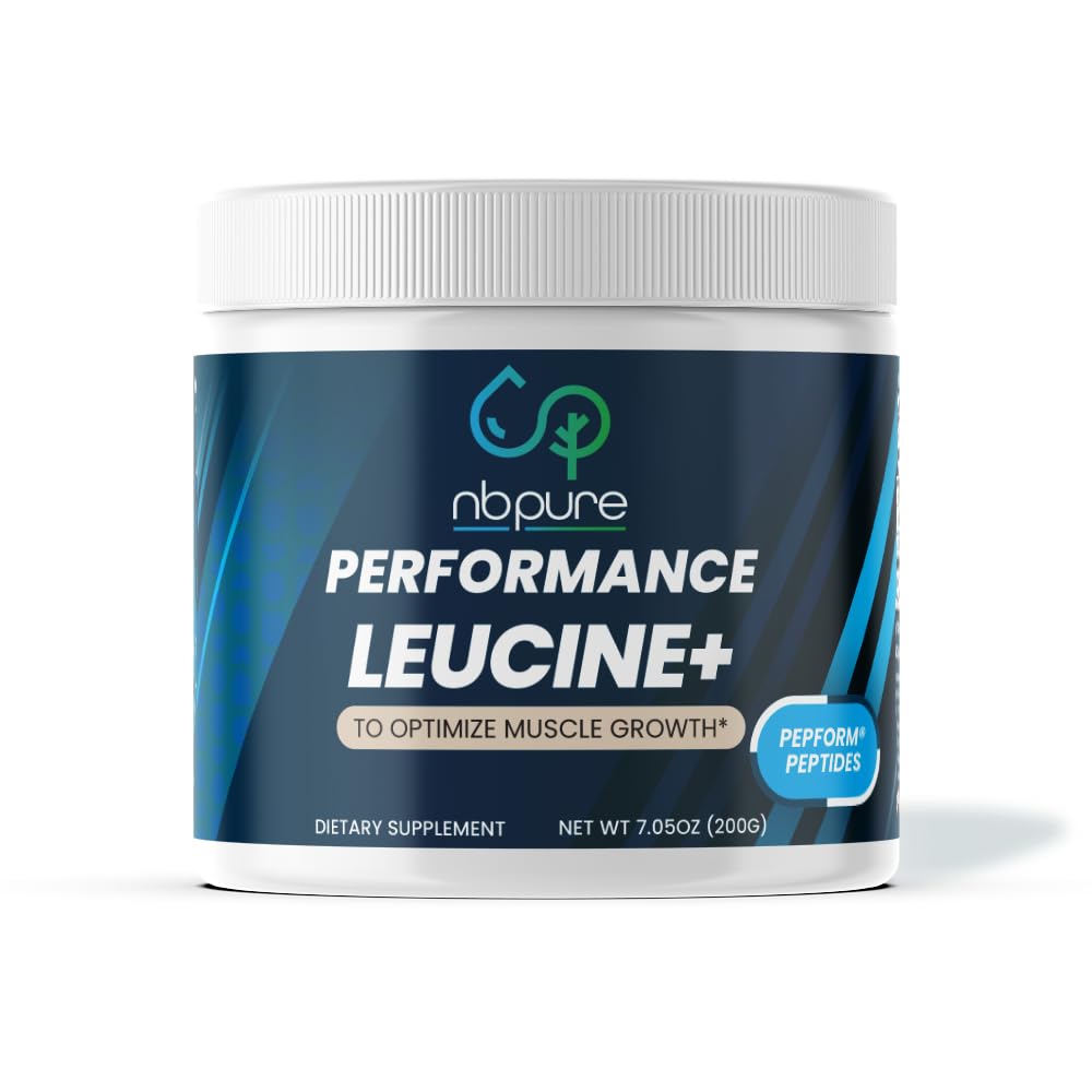 nbpure Performance Leucine+ PepForm Leucine Peptides bottle and label