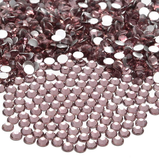 NCB Lt Amethyst flat-back rhinestones closeup for precise nail art designs