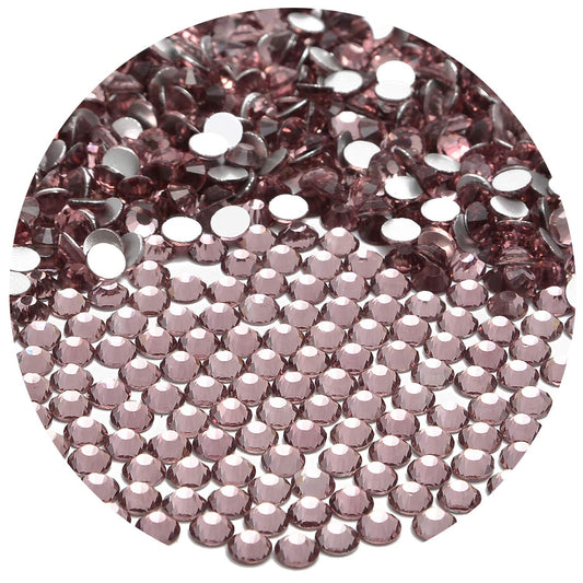 NCB Lt Amethyst nail art rhinestones with crystal clarity and 3D sparkle