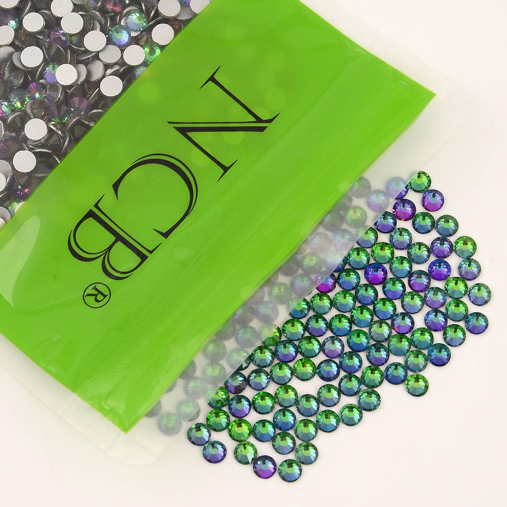 NCB Nancybeads green volcanic glass crystals for nail art and crafts