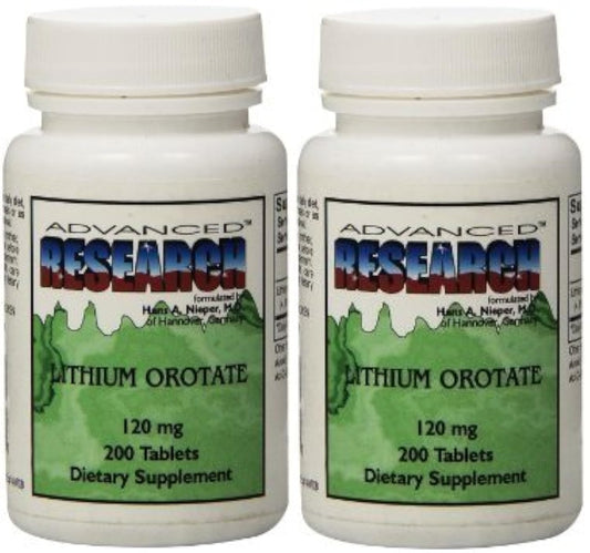 NCI Lithium Orotate Tablets 120 mg, 200 tablets, pack of 2