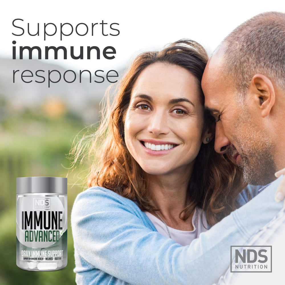 Front view of immune booster bottle with seal