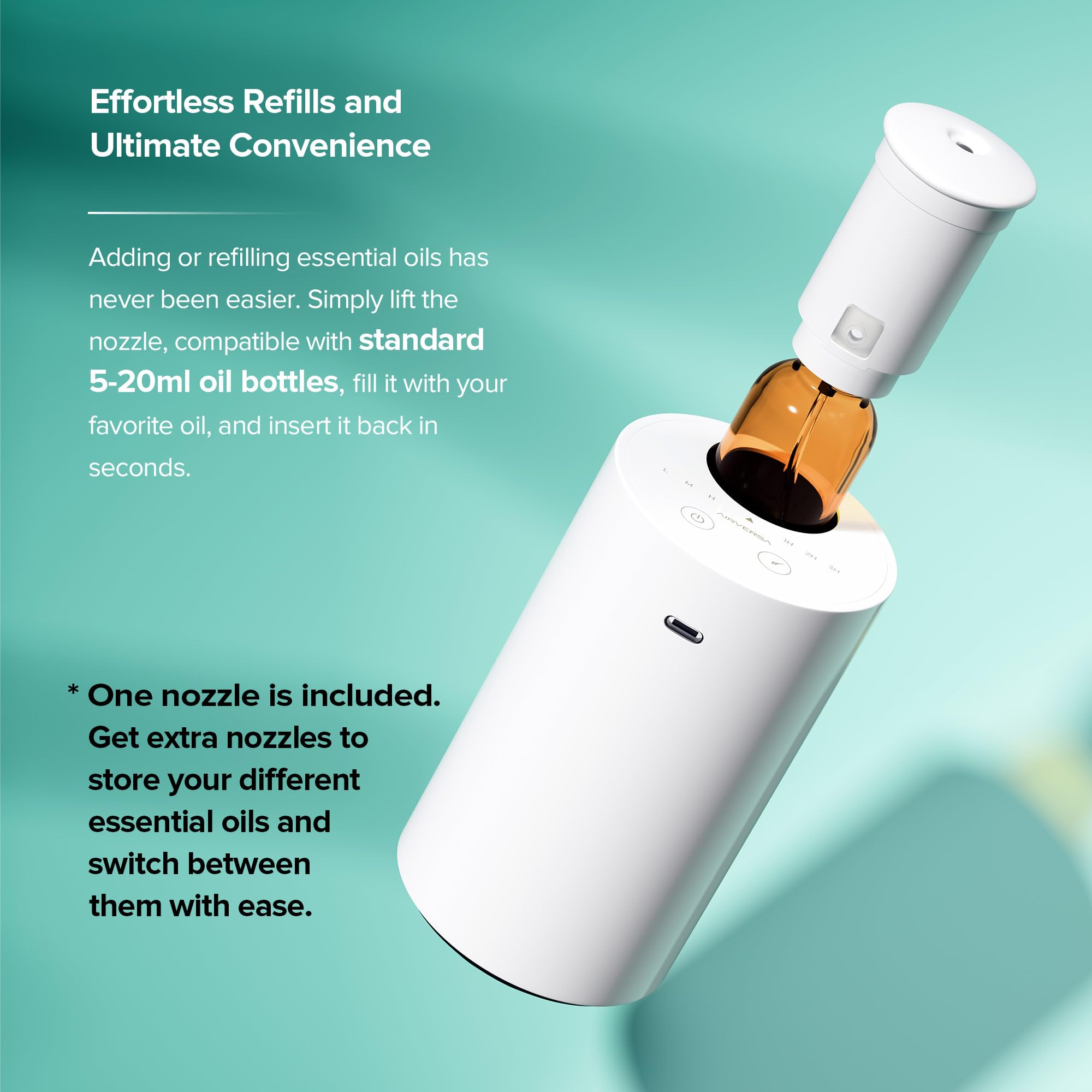Cordless battery-powered AN7 White nebulizing diffuser