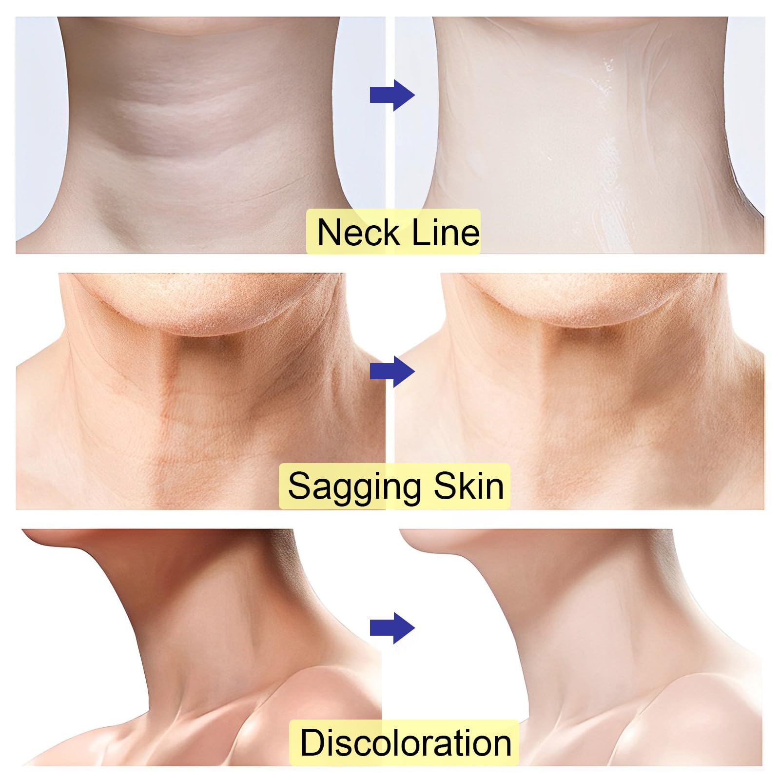 Neck Firming Cream contour demo illustrating subtle tightening around the neck.