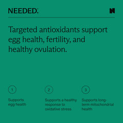 Needed Egg Quality Support premium ingredients closeup highlighting acetyl L-carnitine