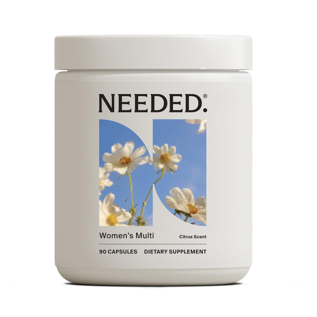 Needed Women's Multivitamin bottle with citrus scent insert