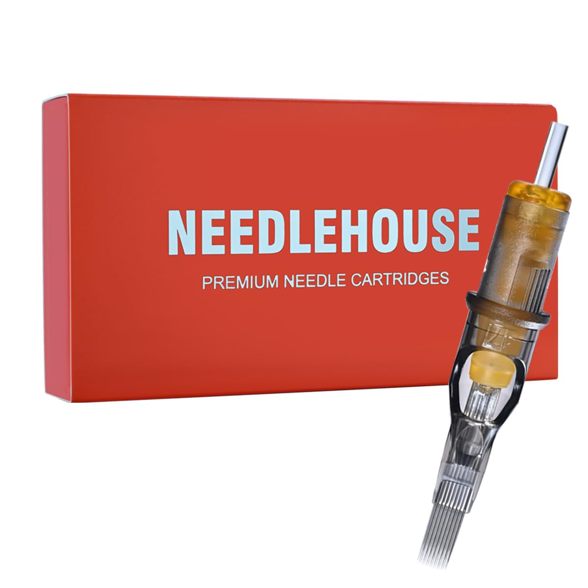 Needlehouse Classic Series cartridge needle tip close-up shows precision for clean lines.