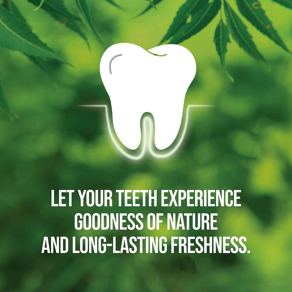 Toothpaste tube label showing Neem extract
