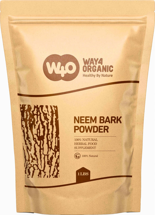 Front view of Neem Bark Powder 16oz jar