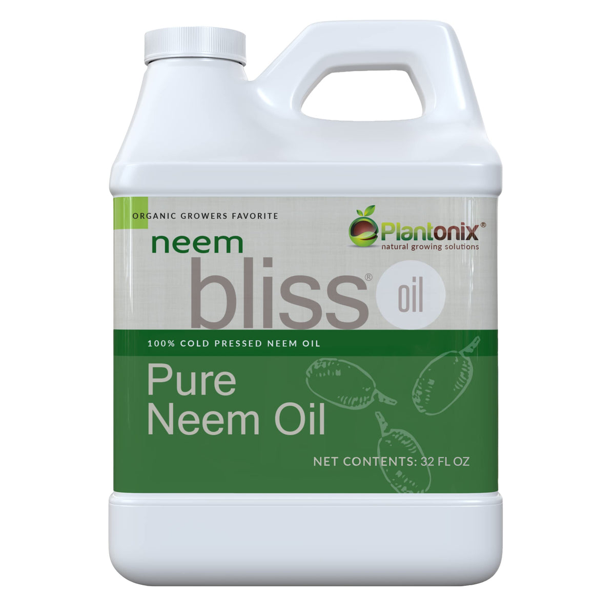 Neem Bliss 32oz bottle of pure neem oil concentrate