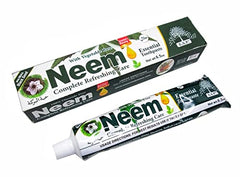 Neem Essential Toothpaste packaging showing mint flavor and 3 tubes