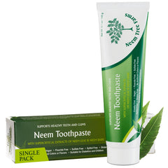 Front view of Neem Fluoride Free Toothpaste pack