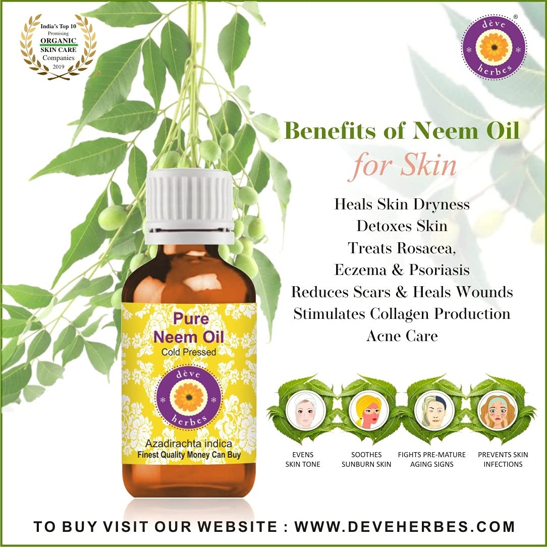 Neem Oil label shows Azadirachta Indica – Deve Herbes