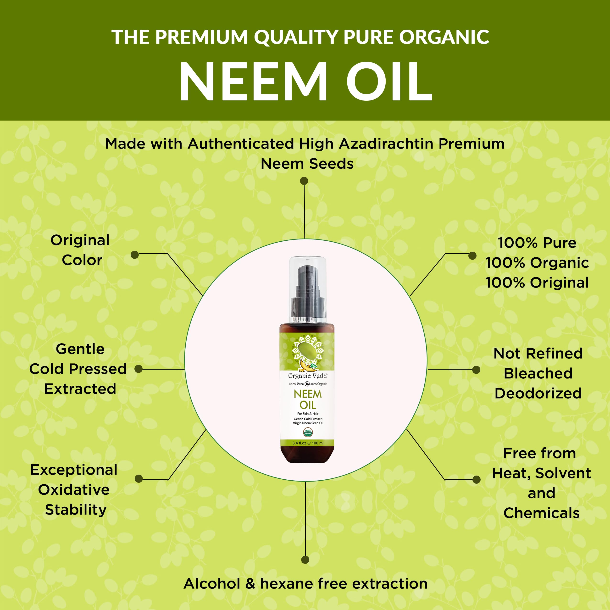 Neem oil for hair and scalp application