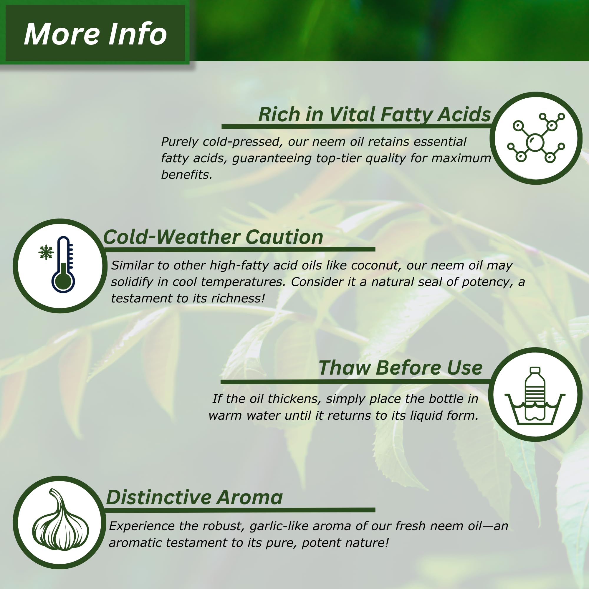 Ingredients of pure neem oil