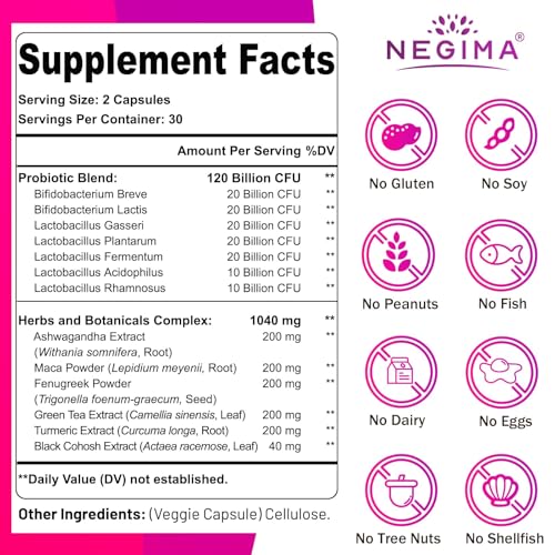 Negima herbs blend packaging emphasizes 13-in-1 formula for menopause support.