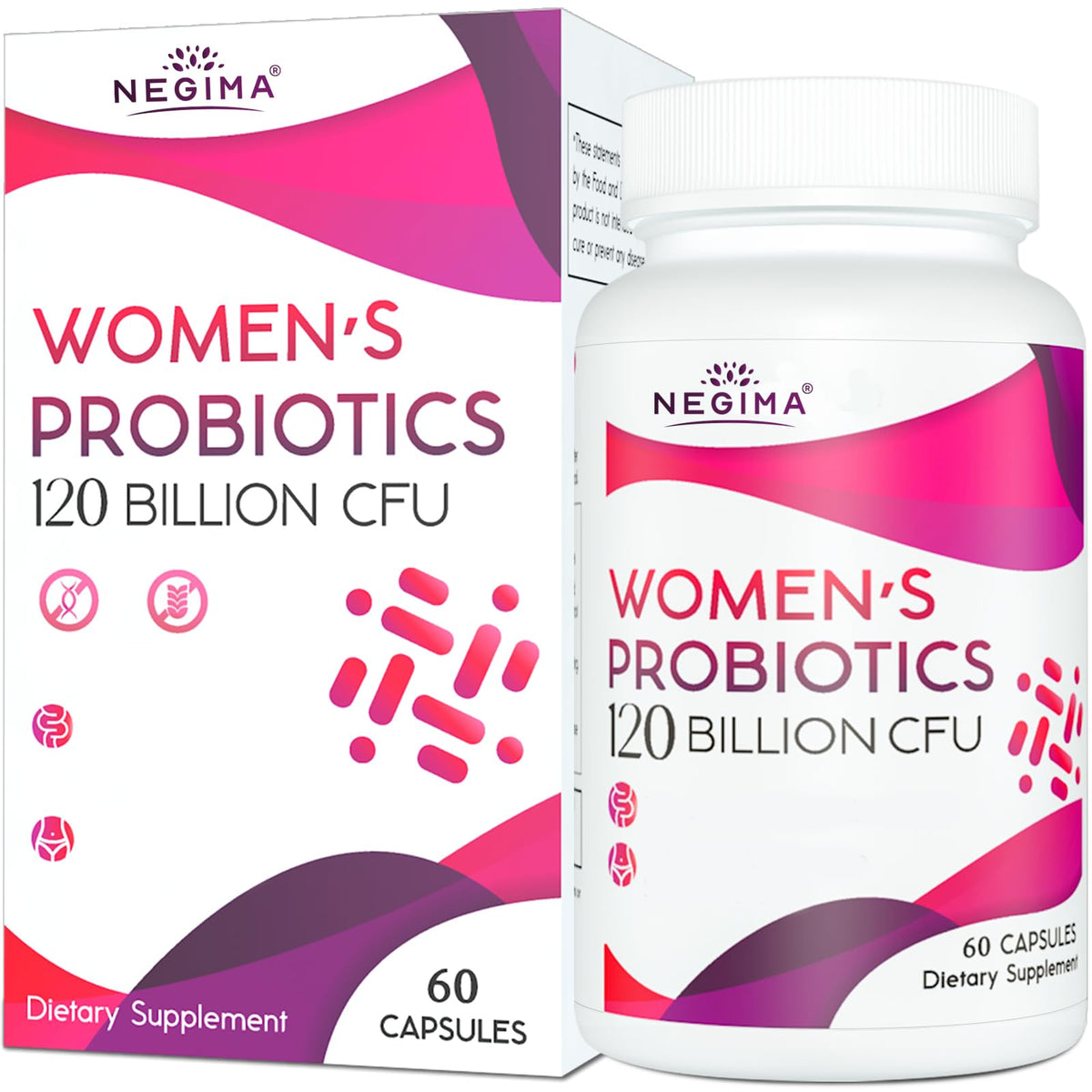 Negima menopause bottle front offering daily support for menopause wellness