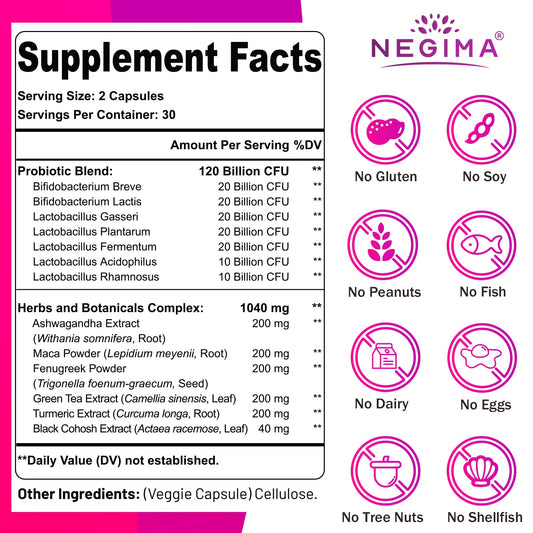 Negima menopause capsules ready for daily use promote balance during hormonal changes.