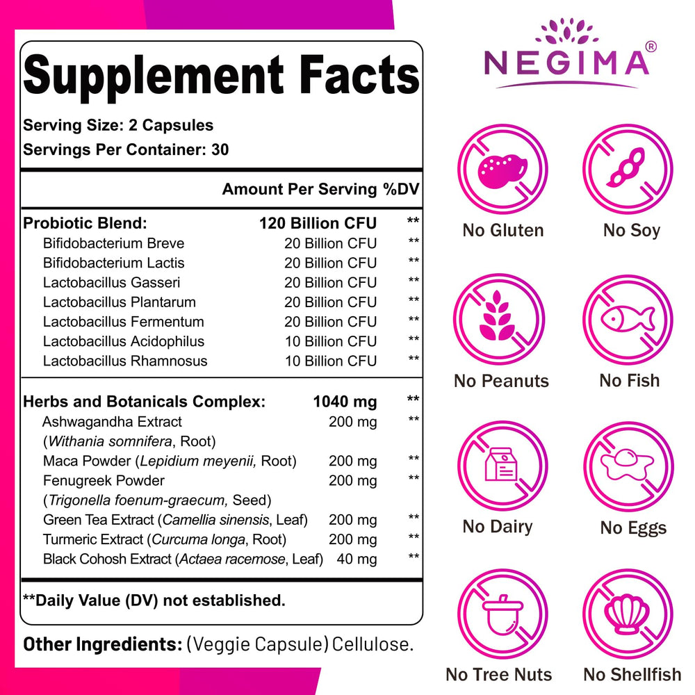 Negima menopause capsules ready for daily use promote balance during hormonal changes.