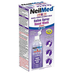 NeilMed NasaMist mist at a precise angle for even nasal coverage.