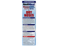 NeilMed NasoGel highlights Aloe Vera and Sodium Hyaluronate for soothing hydration.