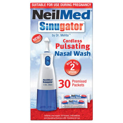NeilMed Sinugator uses 3 AA batteries for cordless operation.
