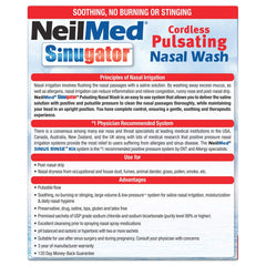NeilMed Sinugator premixed saline packets for convenient cleansing.