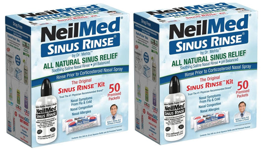 NeilMed Sinus Rinse bottle 8oz for smooth, low-pressure nasal irrigation at home