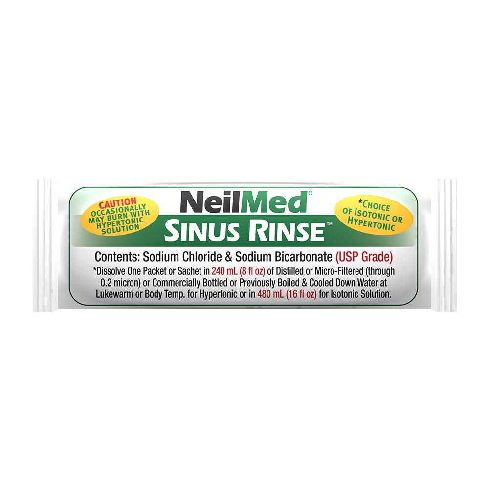 NeilMed Sinus Rinse system demonstrates easy use with minimal burning or stinging.