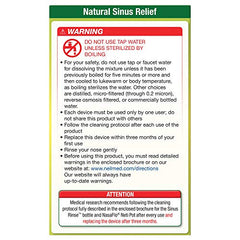 NeilMed Sinus Rinse bottle shows a pH-balanced isotonic solution for gentle use.