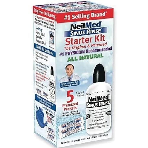 NeilMed Sinus Rinse Starter Kit packets provide ready-to-use saline for easy relief