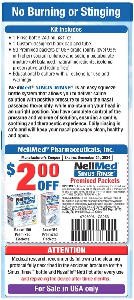 NeilMed Sinus Rinse travel-compact kit for on-the-go nasal hygiene