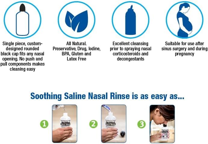 NeilMed Sinus Rinse tube component ensures smooth flow during rinses