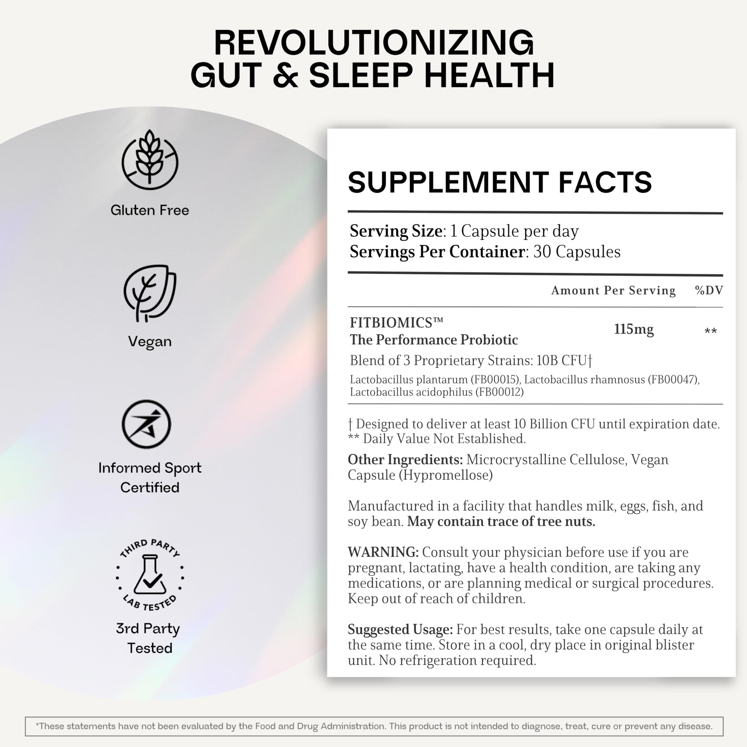 Nella probiotic capsule bottle in blister packaging