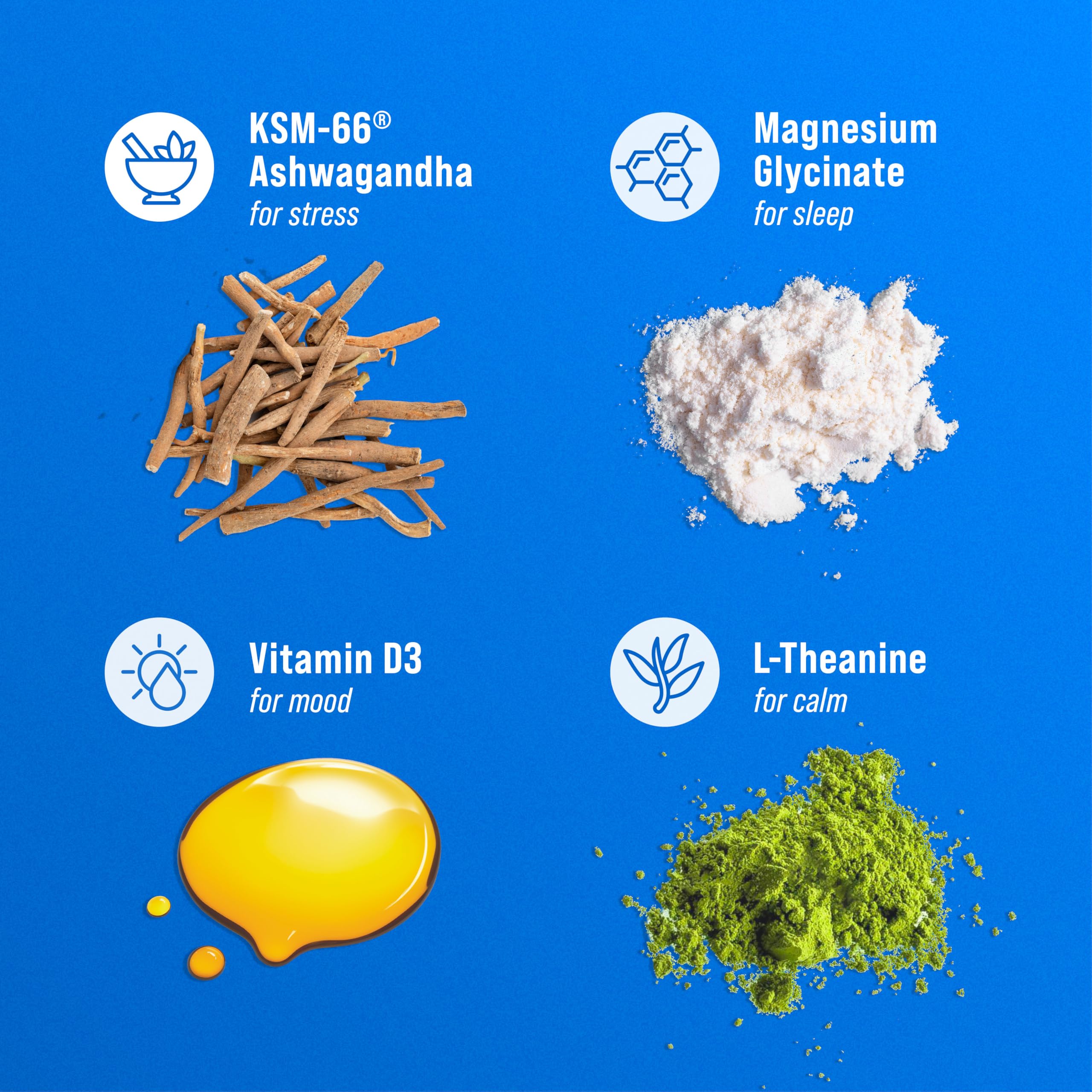 Prepared glass of Nello SuperCalm Blue Coconut drink