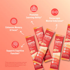 Single-stick packet of Nello SuperFocus Fruit Punch