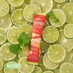 Lifestyle shot of a person studying or gaming with Nello SuperFocus Mojito