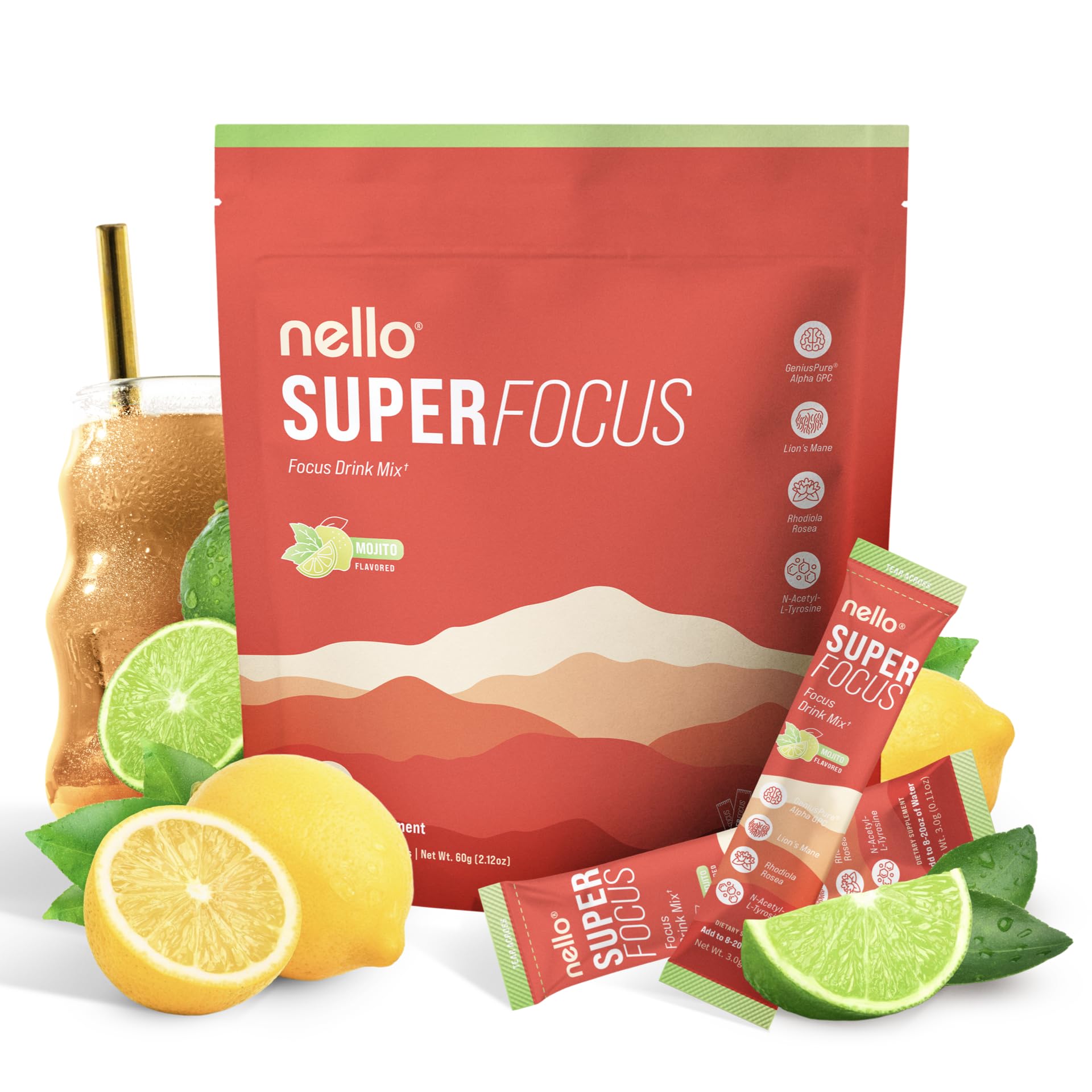 Nello SuperFocus Mojito packaging box