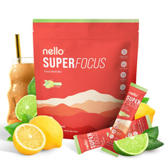 Nello Superfocus Mojito packet closeup ready to mix for on-the-go focus