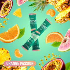 Nello Supergreens Orange Travel Pack – back label with nutrition information