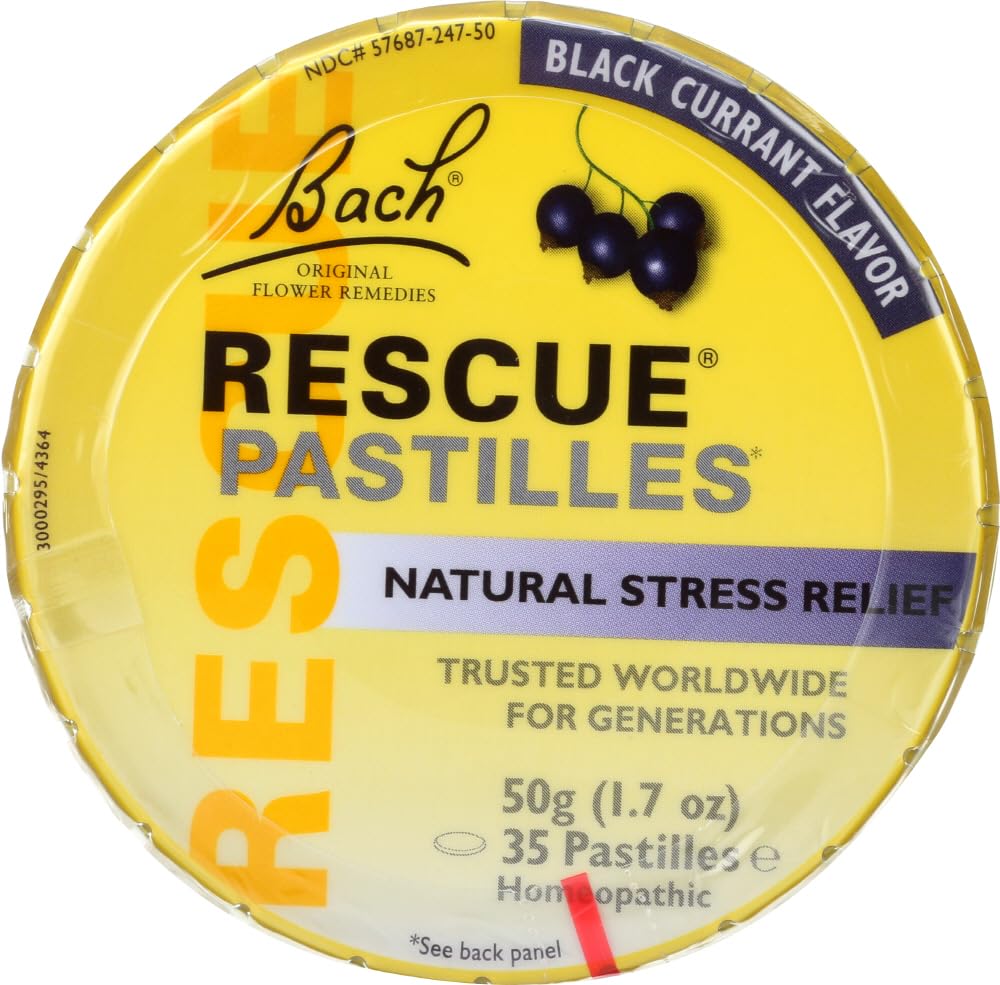 Nelson Bach Rescue Pastilles Black Currant 50 gms packaging