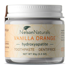 Nelson Naturals Hydroxyapatite Toothpaste Vanilla Orange 3.3 oz front view