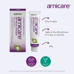 Bruise relief concept with Arnica cream