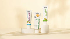 Close-up of Calendula Cream texture on skin