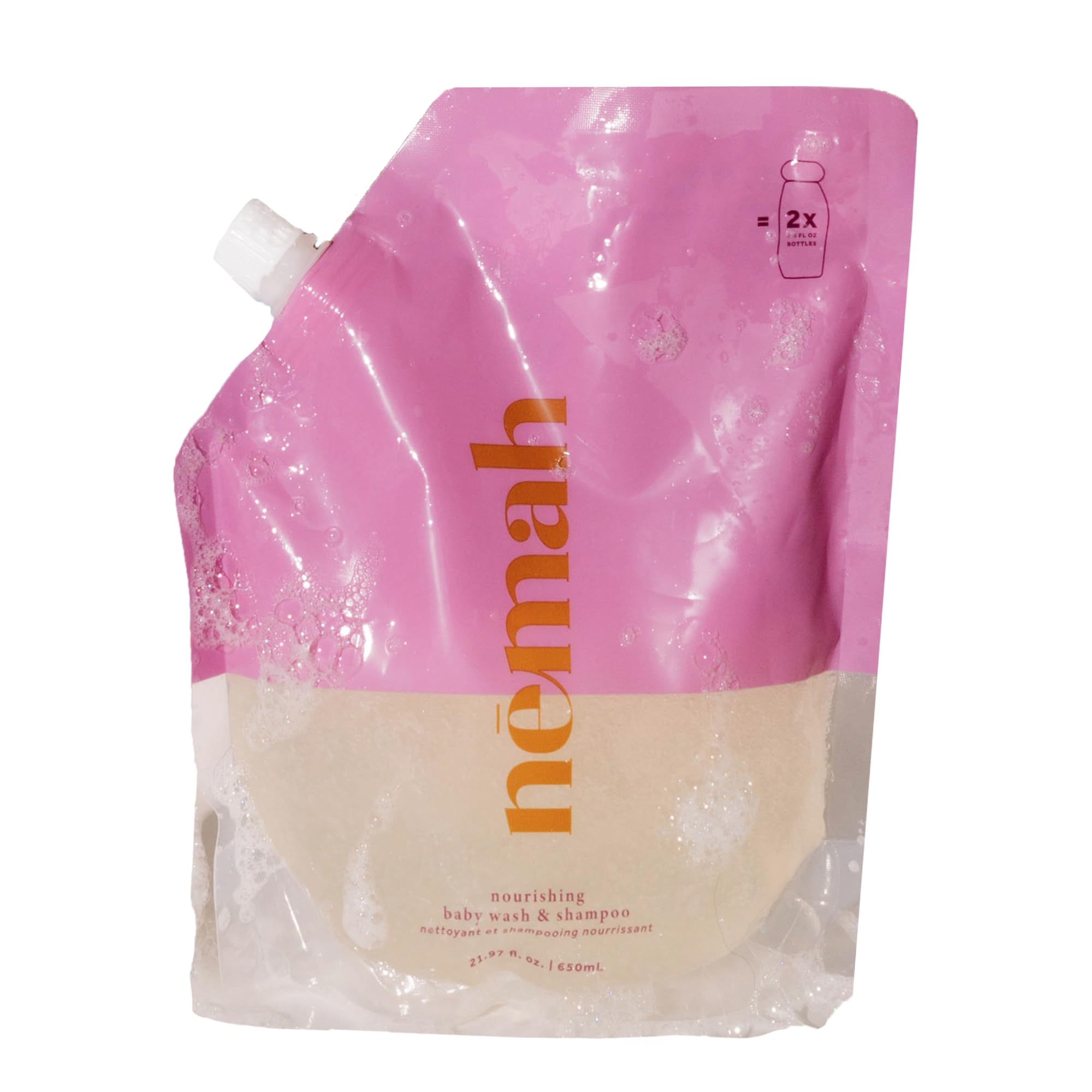 Nemah 2-in-1 Baby Wash & Shampoo refill bottle with packaging