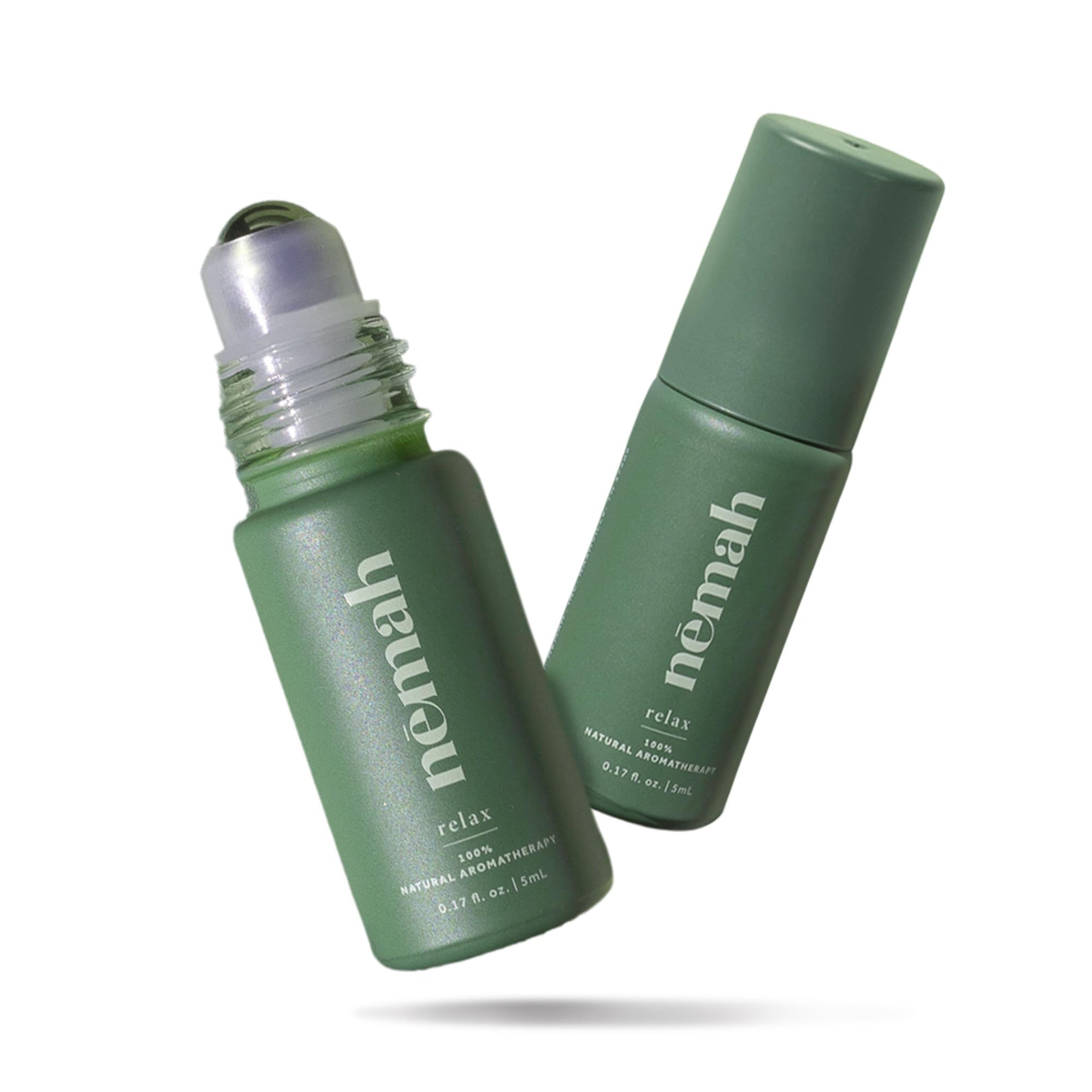Relaxing mood scene with Nemah Aromatherapy Roll On during meditation