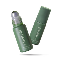 Relaxing mood scene with Nemah Aromatherapy Roll On during meditation