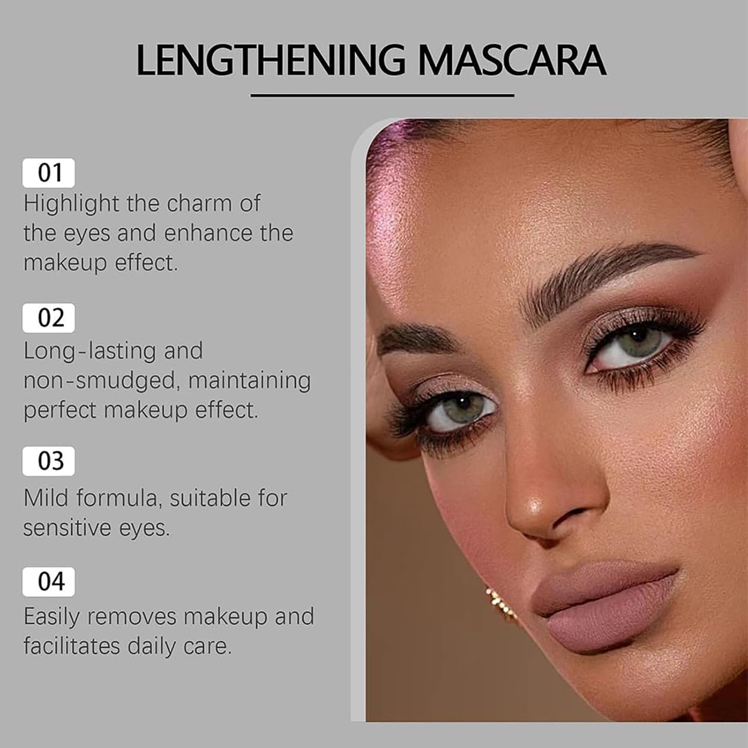 NENYLEI Tubing Mascara smudge-proof formula stays put all day.